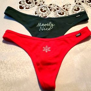 Pink Victoria secret woman thong